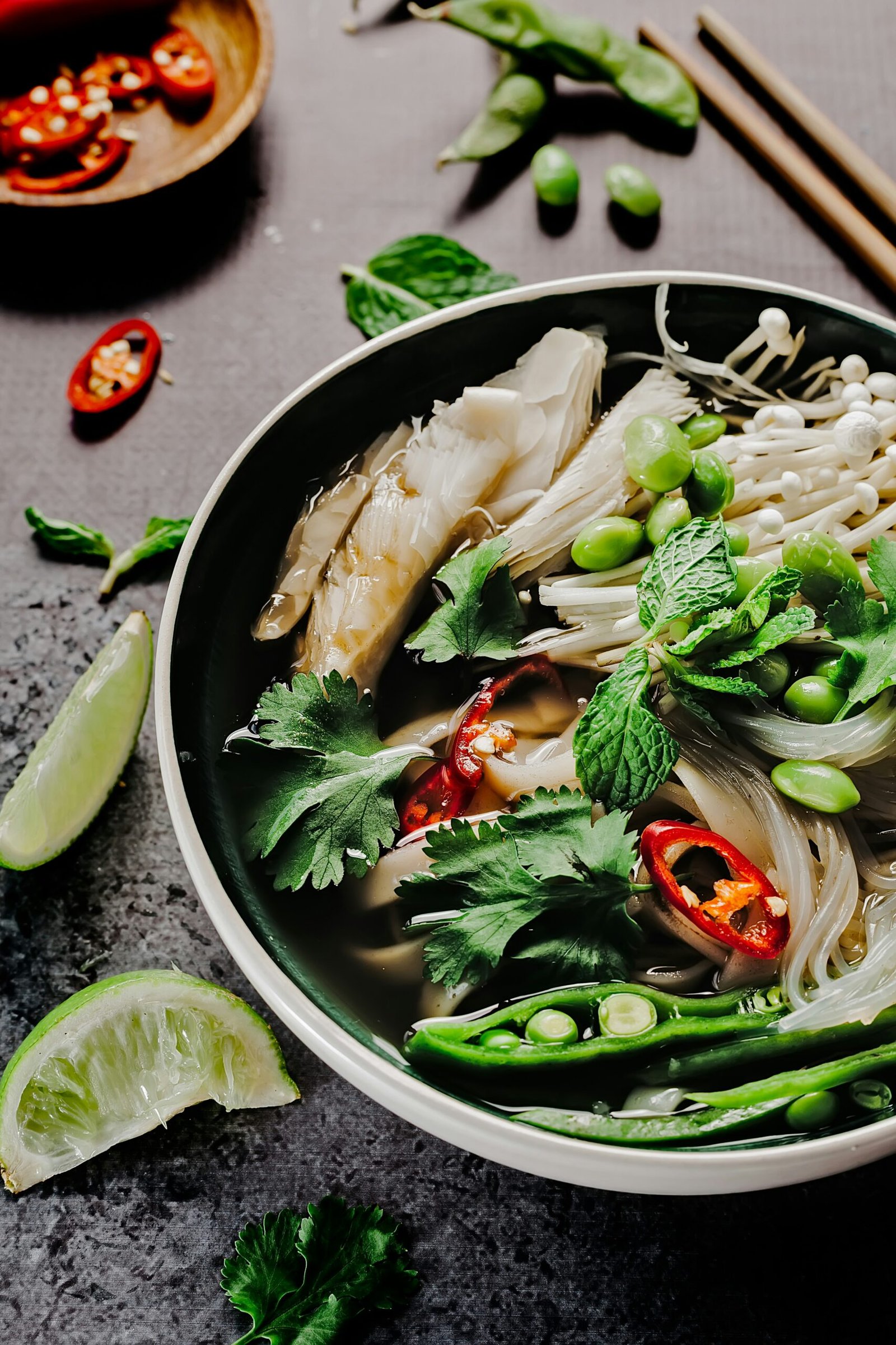 vegetables on cook pot